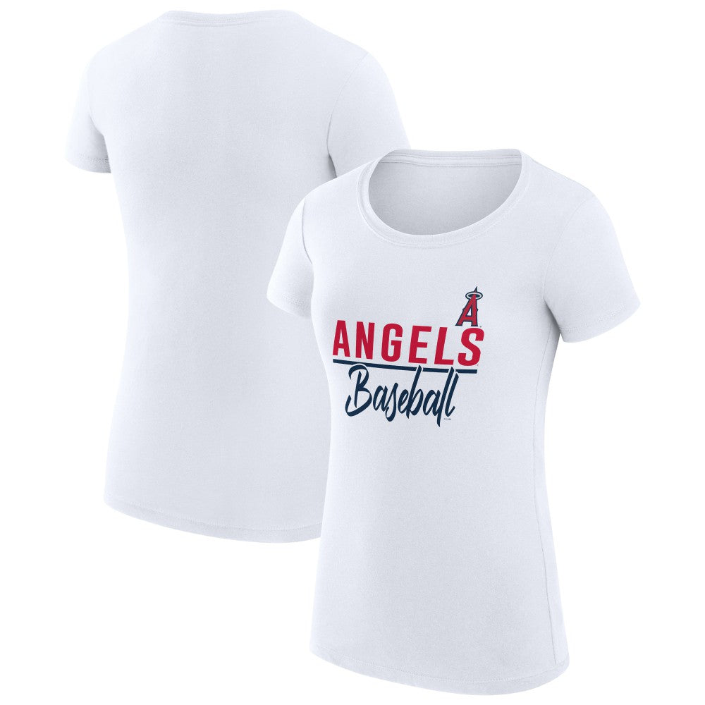 Los Angeles Angels G-III 4Her by Carl Banks Women's Super-Slim Fit Lightweight Team Graphic T-Shirt On Sale
