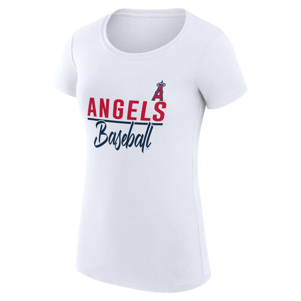 Los Angeles Angels G-III 4Her by Carl Banks Women's Super-Slim Fit Lightweight Team Graphic T-Shirt On Sale