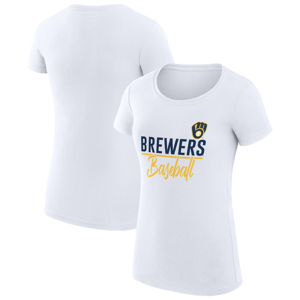 Milwaukee Brewers G-III 4Her by Carl Banks Women's Super-Slim Fit Lightweight Team Graphic T-Shirt for sale