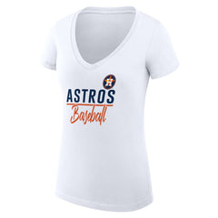 Houston Astros G-III 4Her by Carl Banks Women's Super-Slim Fit Lightweight Team Graphic V-Neck T-Shirt discount