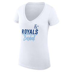 Kansas City Royals G-III 4Her by Carl Banks Women's Super-Slim Fit Lightweight Team Graphic V-Neck T-Shirt Online