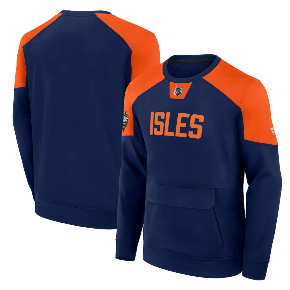 New York Islanders - Fanatics 2024 NHL Stadium Series Authentic Pro Fleece Logo Pullover Sweatshirt Navy
