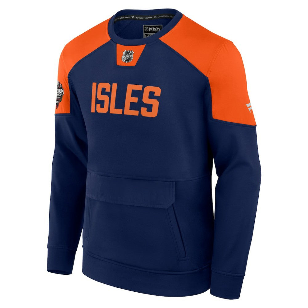 New York Islanders - Fanatics 2024 NHL Stadium Series Authentic Pro Fleece Logo Pullover Sweatshirt Navy
