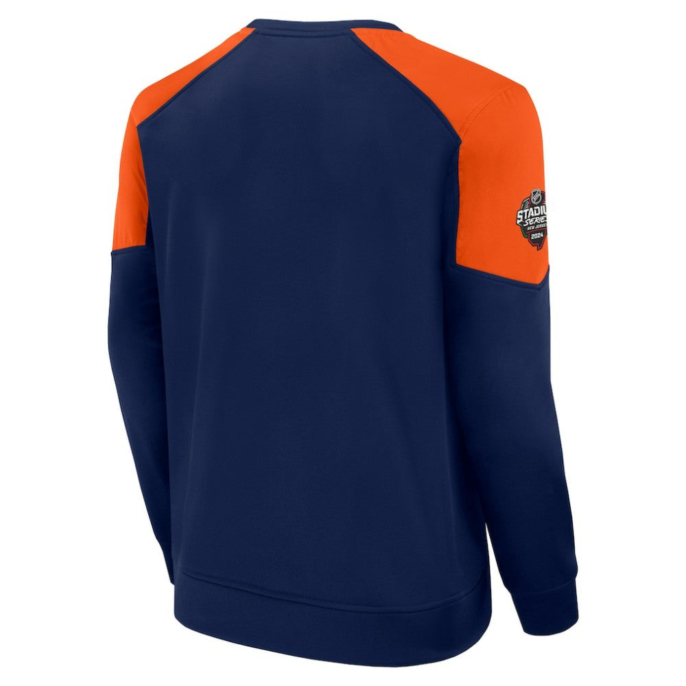 New York Islanders - Fanatics 2024 NHL Stadium Series Authentic Pro Fleece Logo Pullover Sweatshirt Navy