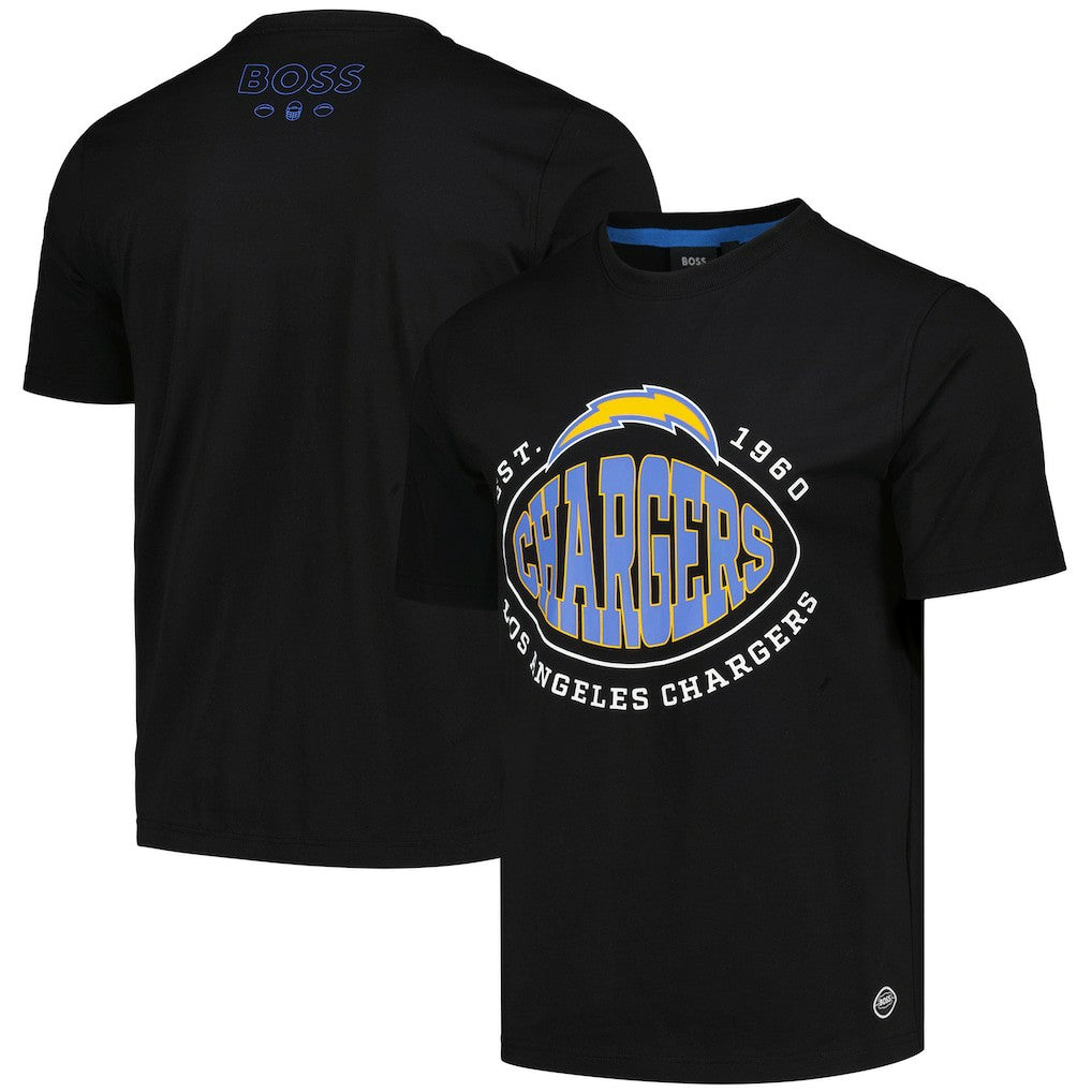 Los Angeles Chargers BOSS X NFL Trap T-Shirt Black - NFL
