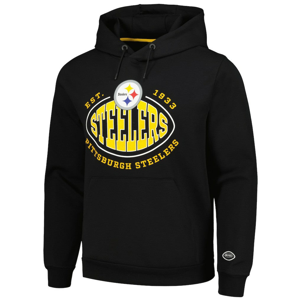 Pittsburgh Steelers BOSS X NFL Touchback Pullover Hoodie Black - NFL