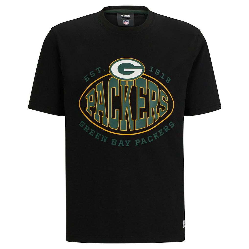 Green Bay Packers BOSS X NFL Trap T-Shirt Black - NFL