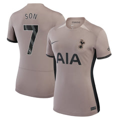Nike Son Heung-Min Tottenham Hotspur Women's 2023/24 Third Stadium Replica Player Jerseys – Tan