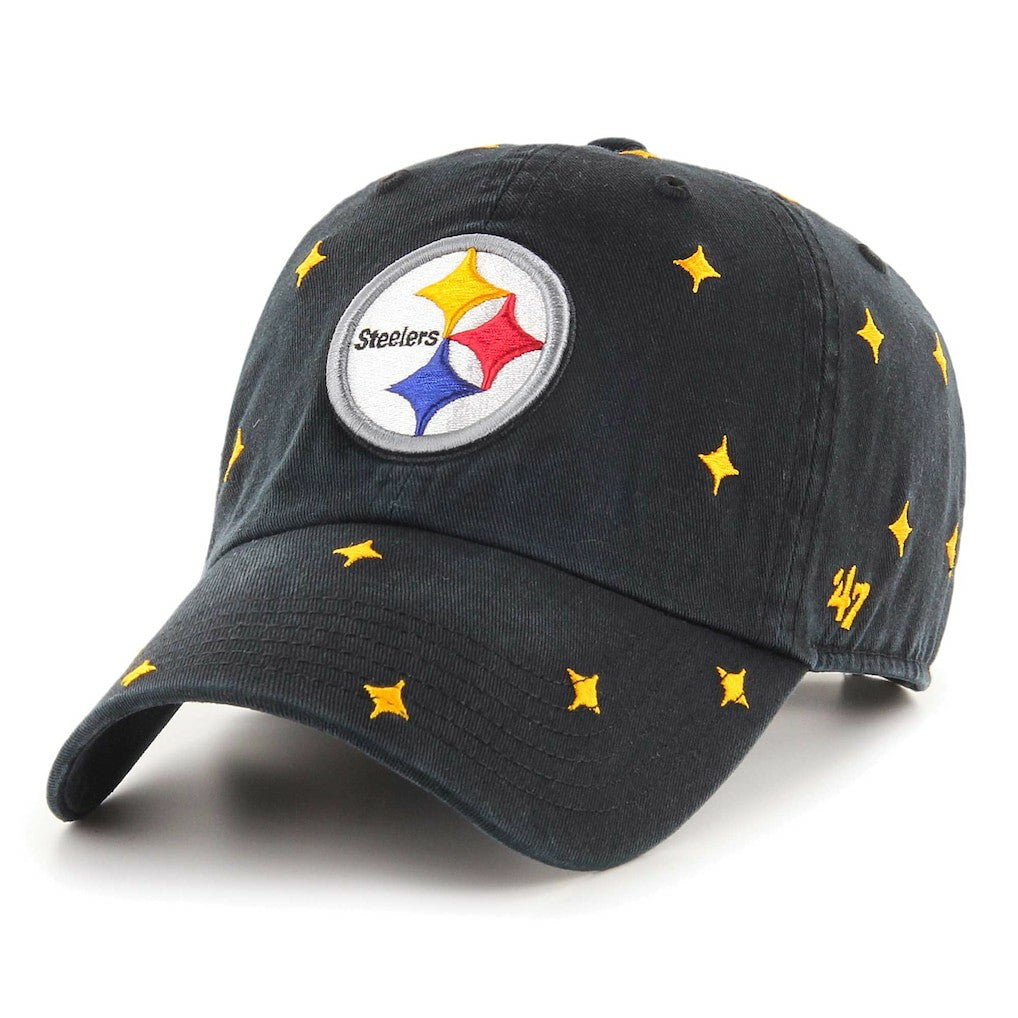Pittsburgh Steelers '47 Confetti Clean Up Adjustable Hat Black - 47 brand