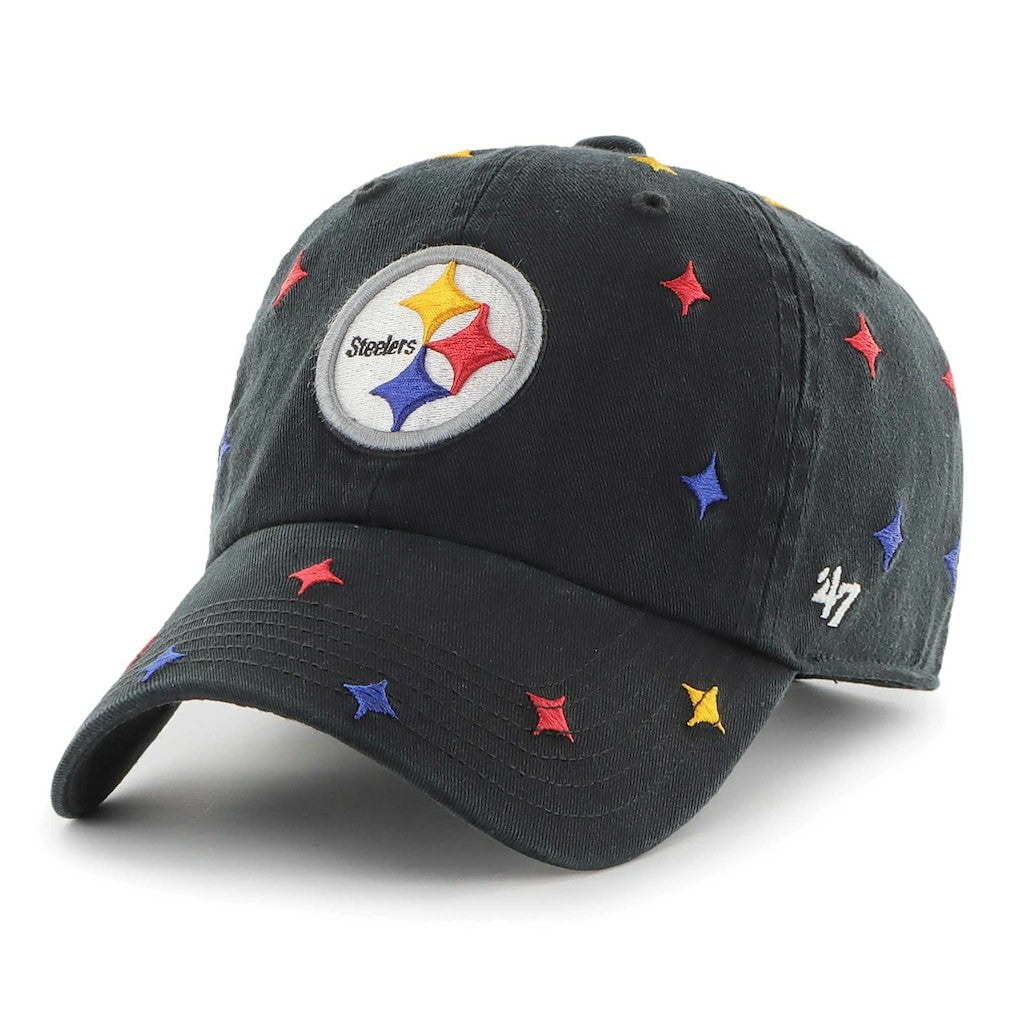 Pittsburgh Steelers '47 Confetti Clean Up Adjustable Hat Black - 47 brand
