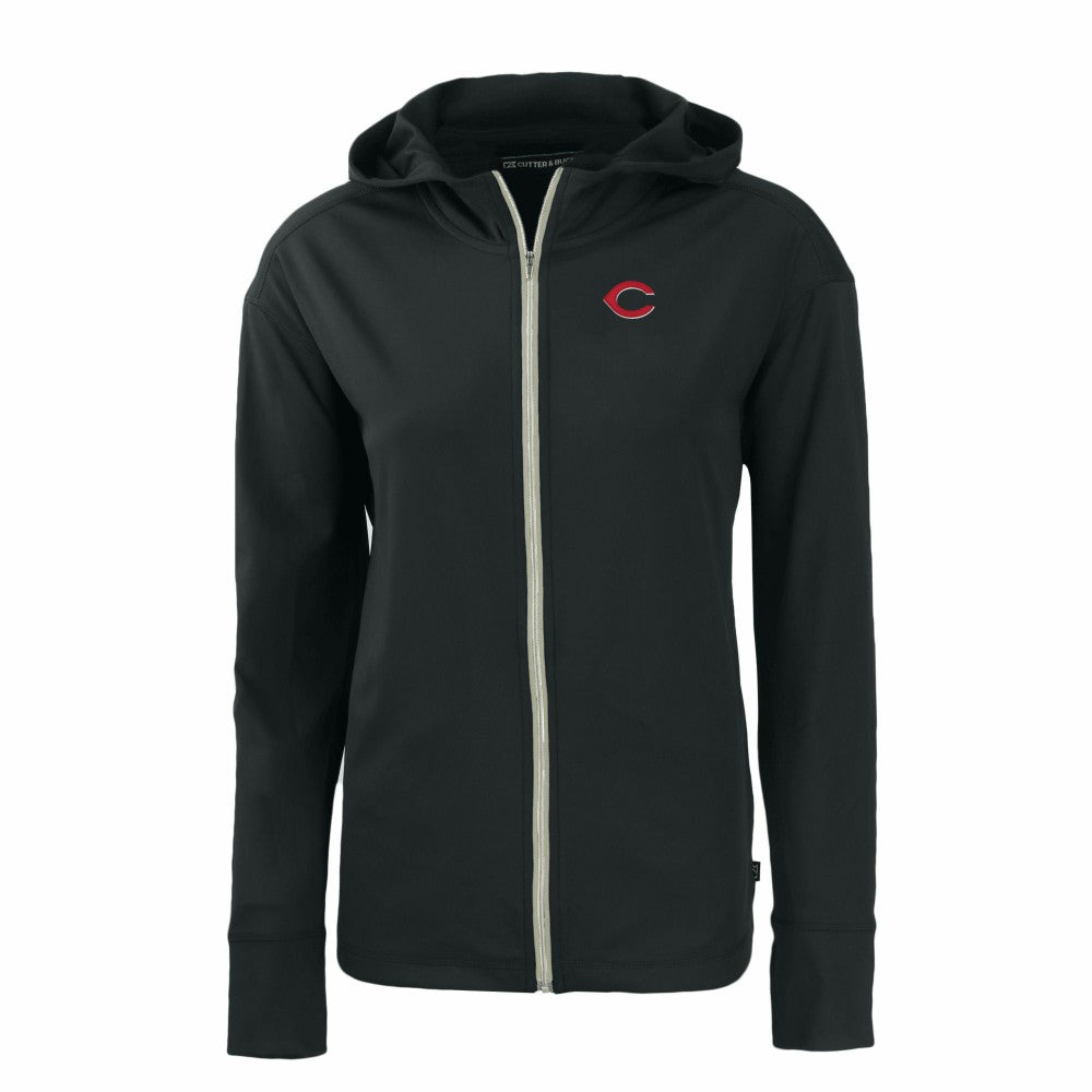Cincinnati Reds Cutter & Buck Women's Daybreak Eco Recycled Full-Zip Hoodie Lifestyle