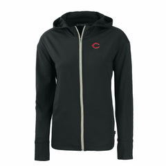 Cincinnati Reds Cutter & Buck Women's Daybreak Eco Recycled Full-Zip Hoodie Lifestyle