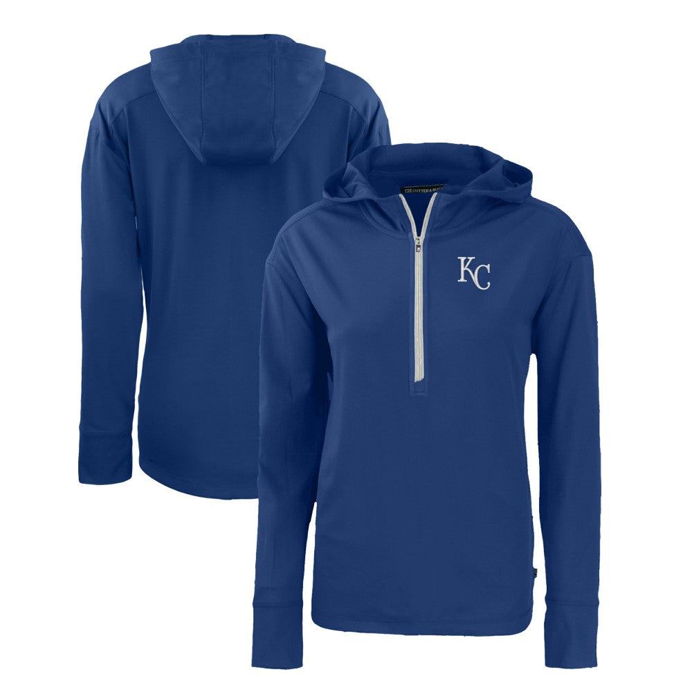 Kansas City Royals Cutter & Buck Women's Daybreak Eco Recycled Half-Zip Hoodie discount