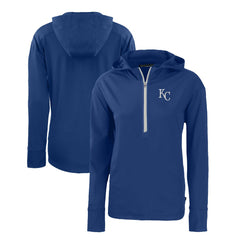 Kansas City Royals Cutter & Buck Women's Daybreak Eco Recycled Half-Zip Hoodie discount