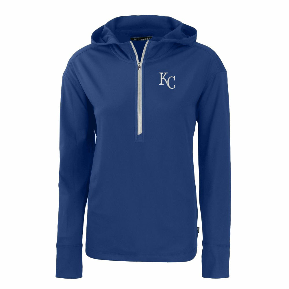 Kansas City Royals Cutter & Buck Women's Daybreak Eco Recycled Half-Zip Hoodie discount