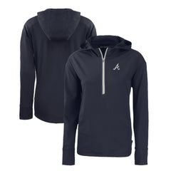 Atlanta Braves Cutter & Buck Women's Daybreak Eco Recycled Half-Zip Hoodie for sale
