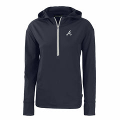 Atlanta Braves Cutter & Buck Women's Daybreak Eco Recycled Half-Zip Hoodie for sale