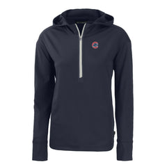 Chicago Cubs Cutter & Buck Women's Daybreak Eco Recycled Half-Zip Hoodie On Sale