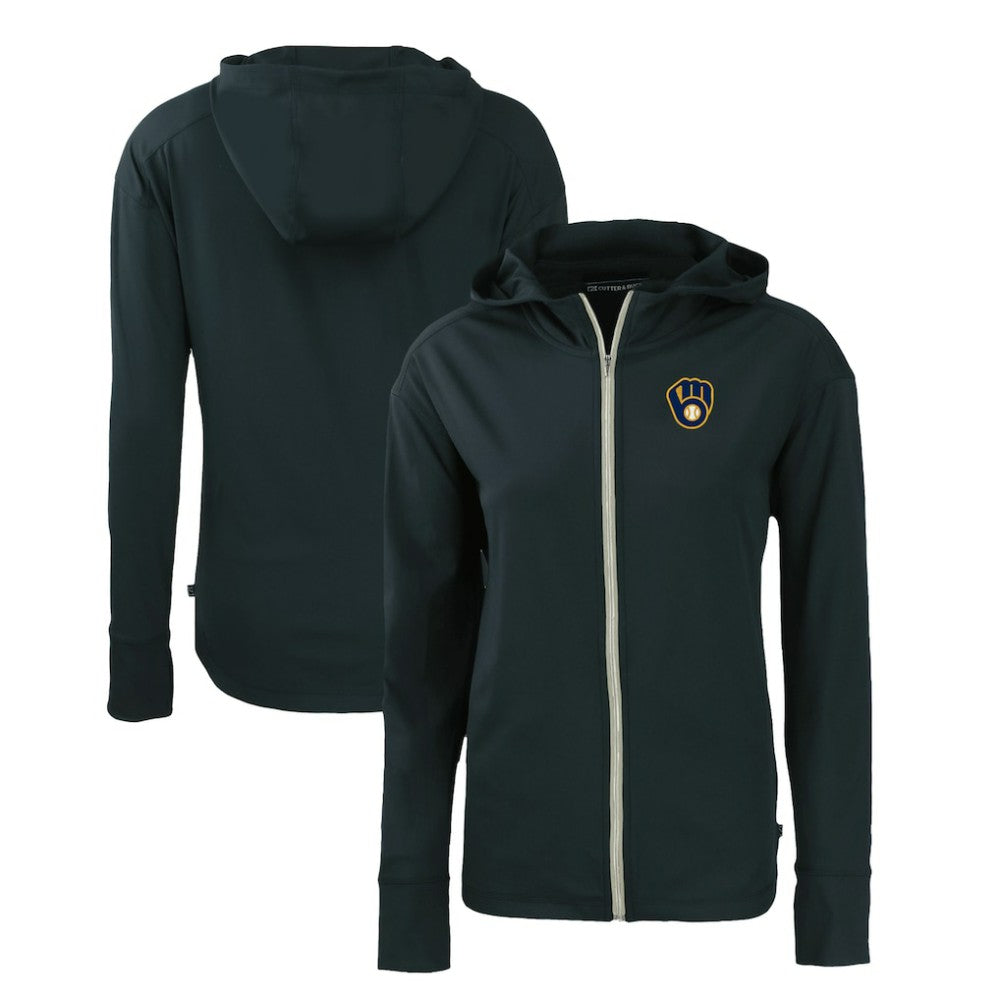 Milwaukee Brewers Cutter & Buck Women's Daybreak Eco Recycled Full-Zip Hoodie Sale