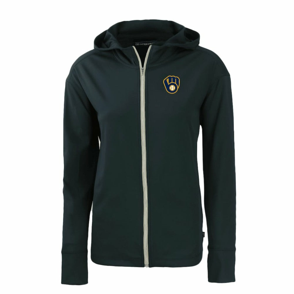 Milwaukee Brewers Cutter & Buck Women's Daybreak Eco Recycled Full-Zip Hoodie Sale