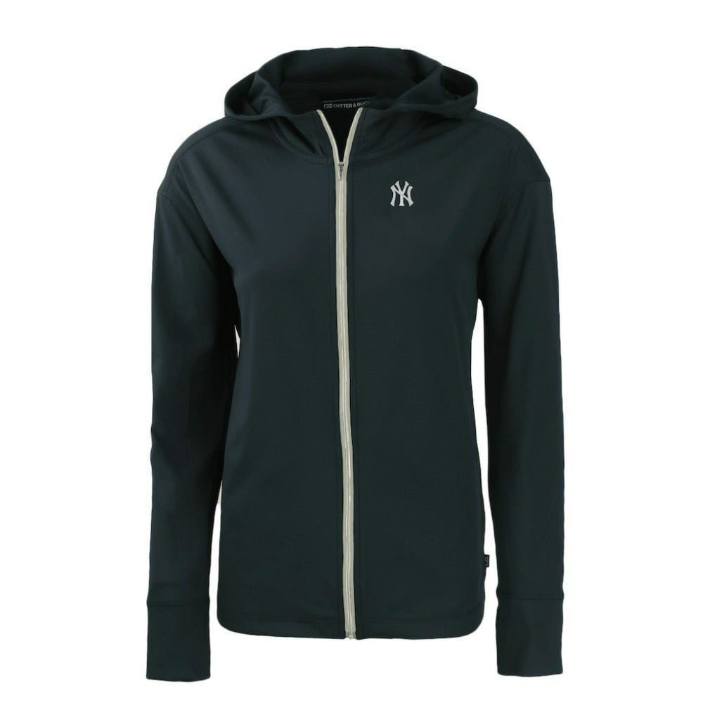 New York Yankees Cutter & Buck Women's Daybreak Eco Recycled Full-Zip Hoodie Lifestyle