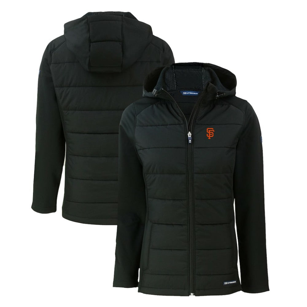 San Francisco Giants Cutter & Buck Women's Evoke Hybrid Eco Softshell Recycled Full-Zip Hoodie Jacket Near Me