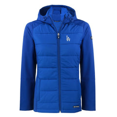 Los Angeles Dodgers Cutter & Buck Women's Evoke Hybrid Eco Softshell Recycled Full-Zip Hoodie Jacket Sale