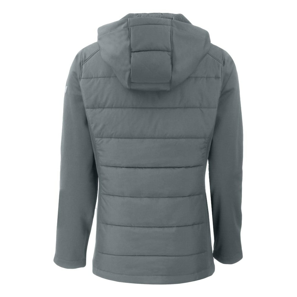 Athletics Cutter & Buck Women's Evoke Hybrid Eco Softshell Recycled Full-Zip Hoodie Jacket Lifestyle