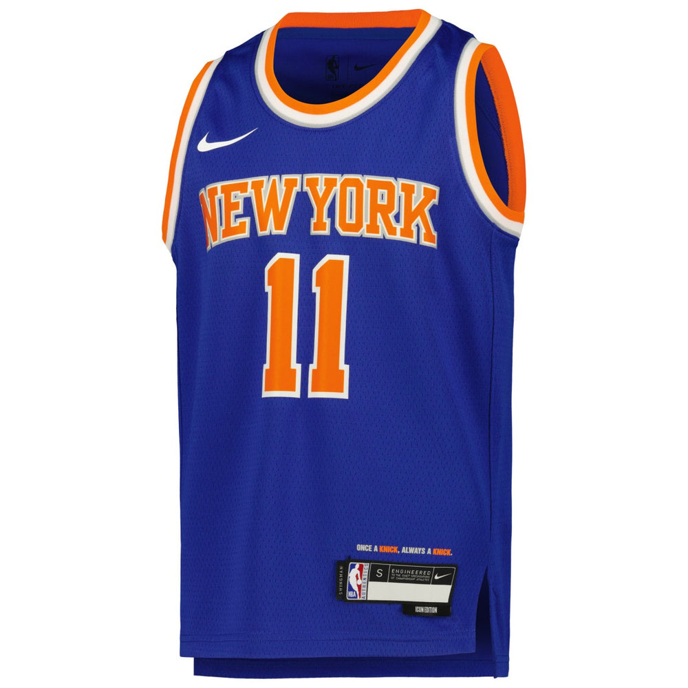 Nike - Jalen Brunson New York Knicks Youth Swingman Jersey - Icon Edition - Blue