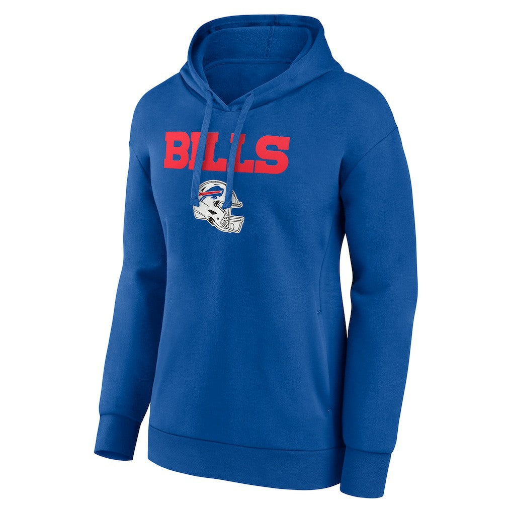 Josh Allen Buffalo Bills Women's Team Wordmark Pullover Hoodie Royal - NFL