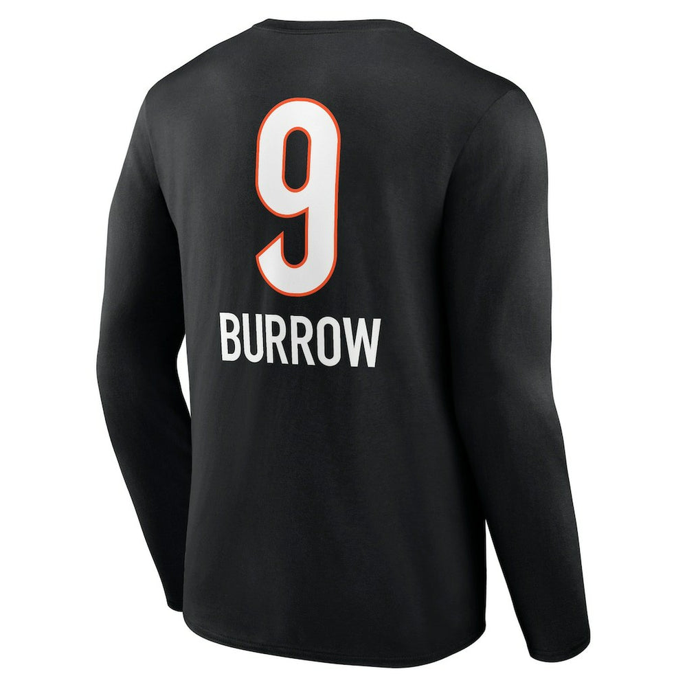 Joe Burrow Cincinnati Bengals Team Wordmark Long Sleeve T-Shirt Black - NFL