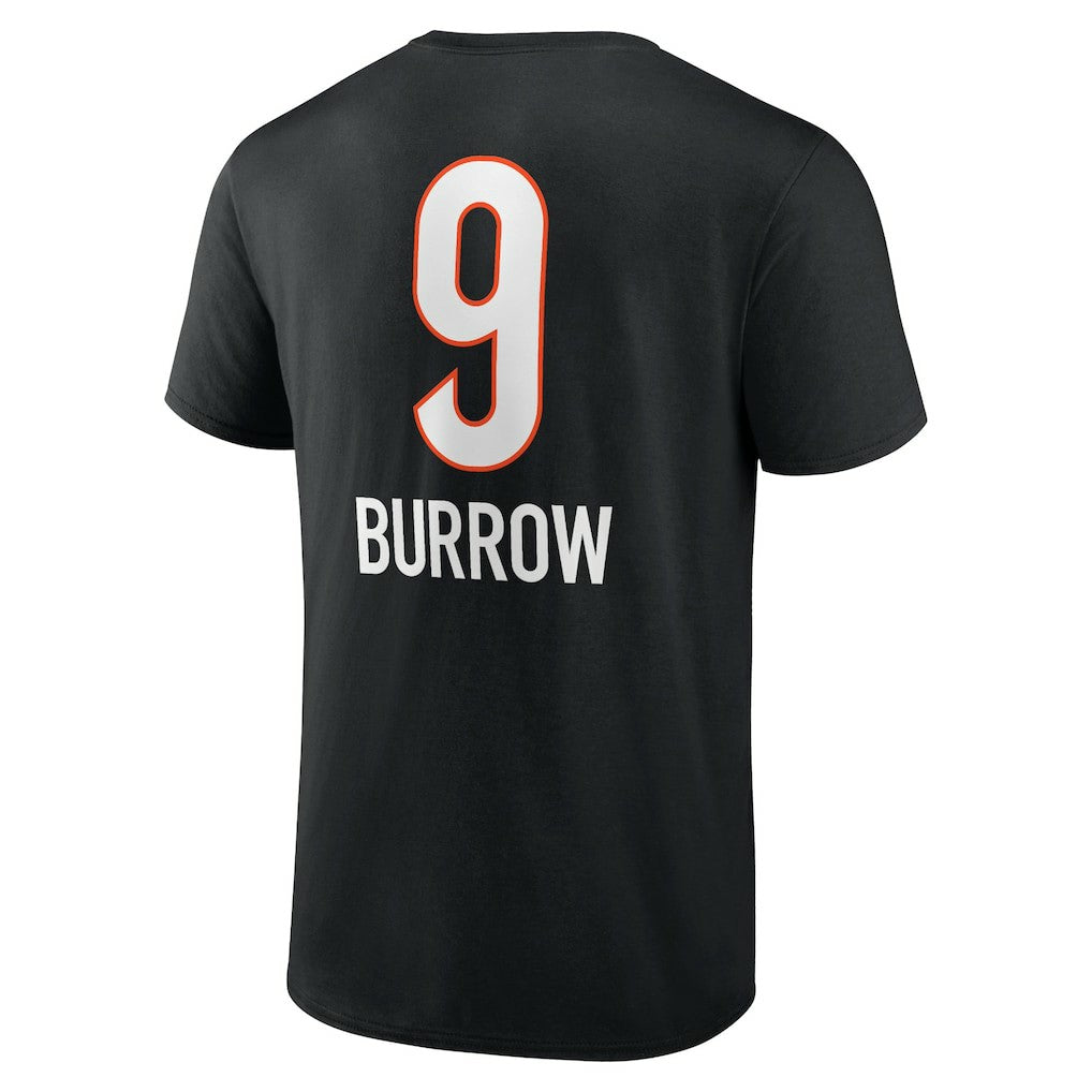 Joe Burrow Cincinnati Bengals Team Wordmark Name & Number T-Shirt Black - NFL