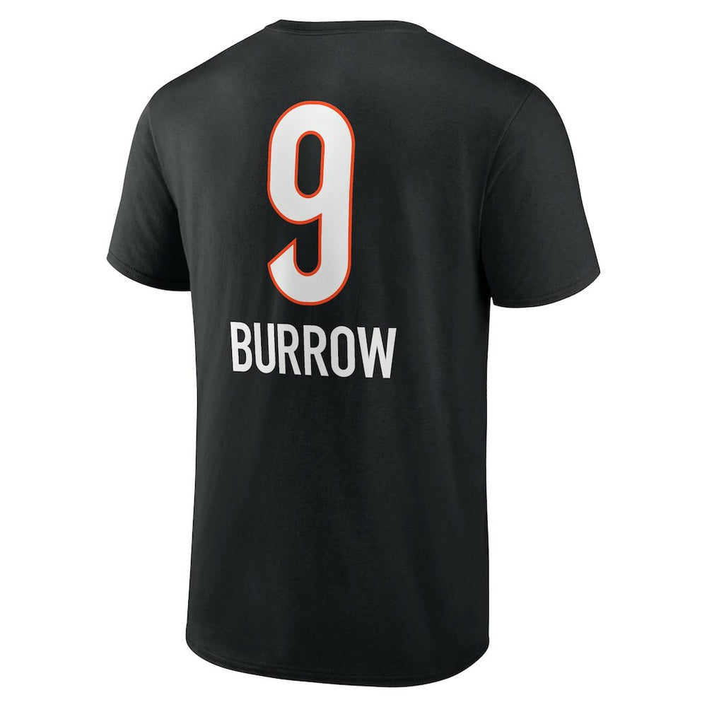 Joe Burrow Cincinnati Bengals Team Wordmark Name & Number T-Shirt Black - NFL