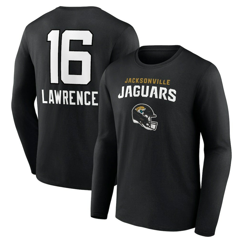 Trevor Lawrence Jacksonville Jaguars Team Wordmark Long Sleeve T-Shirt Black - NFL