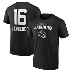 Trevor Lawrence Jacksonville Jaguars Team Wordmark Name & Number T-Shirt Black - NFL