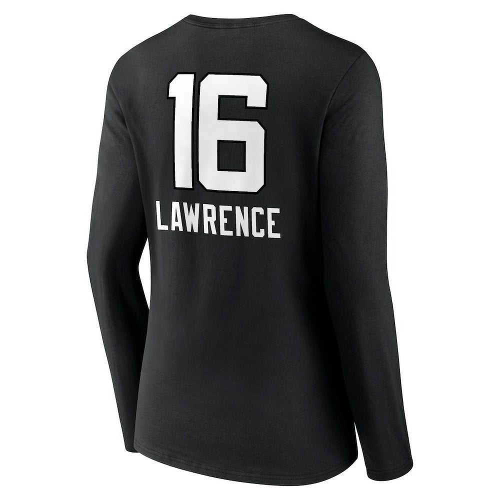 Trevor Lawrence Jacksonville Jaguars Women's Team Wordmark Long Sleeve V-Neck T-Shirt Black - NFL
