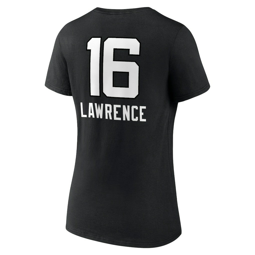Trevor Lawrence Jacksonville Jaguars Women's Team Wordmark Name & Number V-Neck T-Shirt Black - NFL