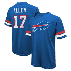 Josh Allen Buffalo Bills Majestic Threads Name & Number Oversize Fit T-Shirt Royal - NFL