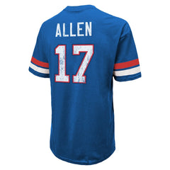 Josh Allen Buffalo Bills Majestic Threads Name & Number Oversize Fit T-Shirt Royal - NFL
