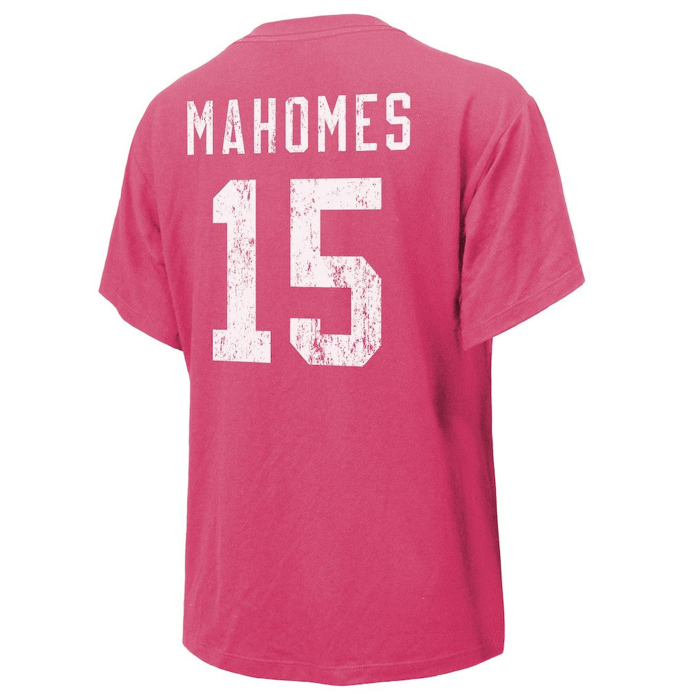 Patrick Mahomes Kansas City Chiefs Majestic Threads Women's Name & Number T-Shirt Pink - NFL