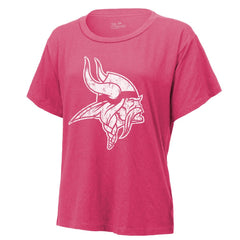 Justin Jefferson Minnesota Vikings Majestic Threads Women's Name & Number T-Shirt Pink - NFL