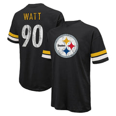 T.J. Watt Pittsburgh Steelers Majestic Threads Name & Number Oversize Fit T-Shirt Black - NFL