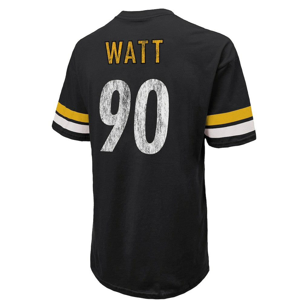 T.J. Watt Pittsburgh Steelers Majestic Threads Name & Number Oversize Fit T-Shirt Black - NFL