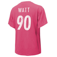 T.J. Watt Pittsburgh Steelers Majestic Threads Women's Name & Number T-Shirt Pink - NFL