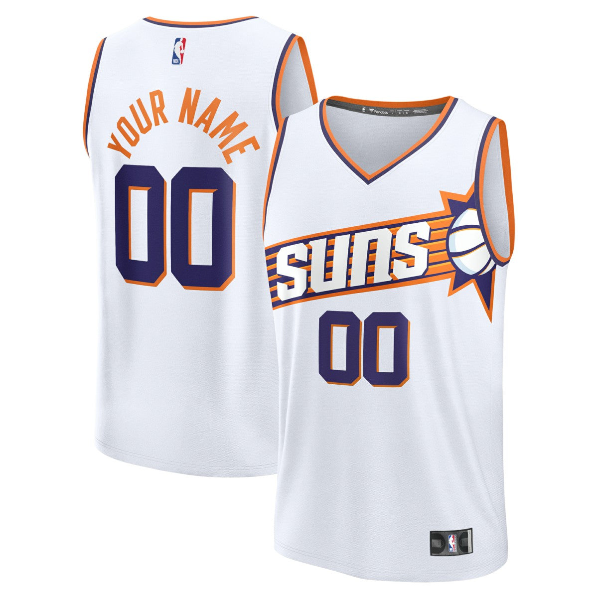 Fanatics - Phoenix Suns Fast Break Custom Jersey - Association Edition - White