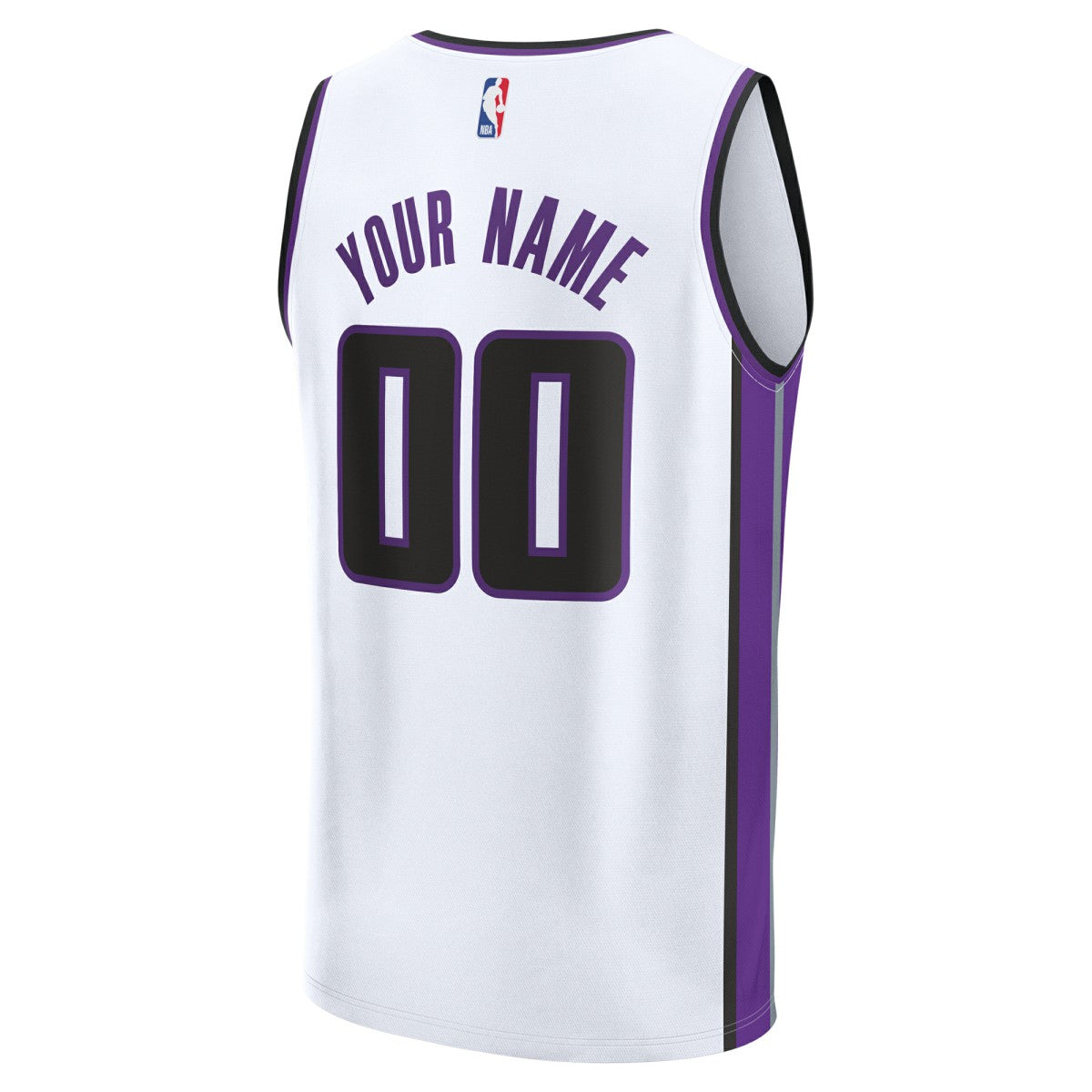 Sacramento Kings Fast Break Custom Jersey - Association Edition - White | NBA Jerseys