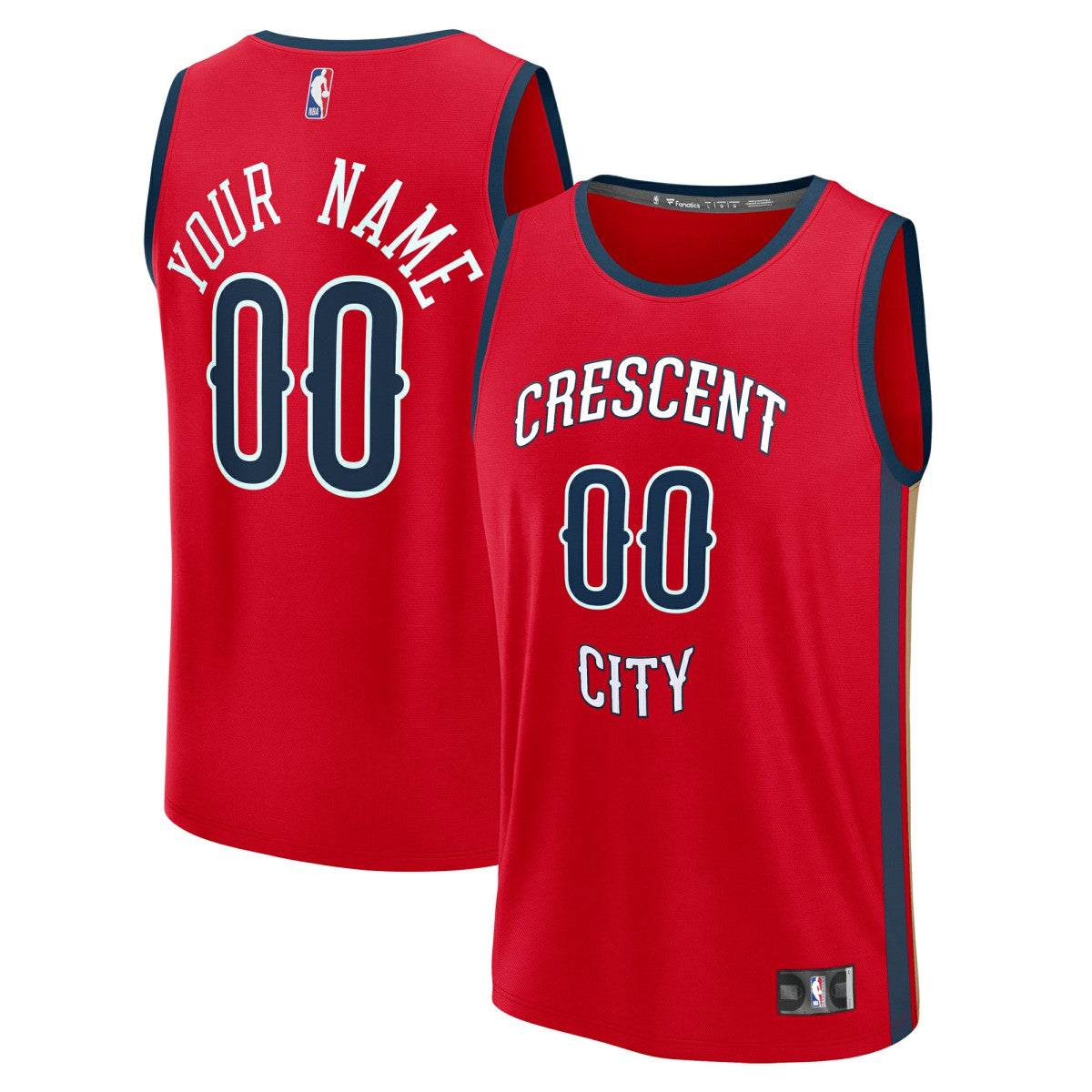 Fanatics - New Orleans Pelicans Youth Fast Break Custom Replica Jersey - Red - Statement Edition