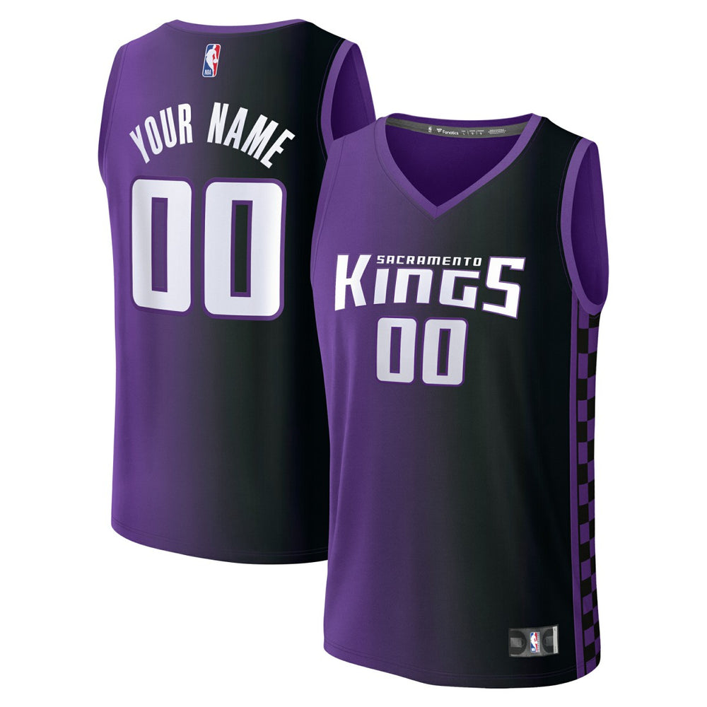 Fanatics - Sacramento Kings Youth Fast Break Custom Replica Jersey - Purple - Statement Edition