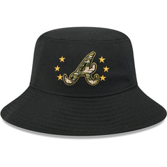 Atlanta Braves New Era 2024 Armed Forces Day Bucket Hat for sale
