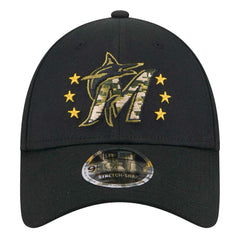 Miami Marlins New Era 2024 Armed Forces Day 9FORTY Adjustable Hat Lifestyle